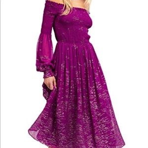 Party plum combo dress
